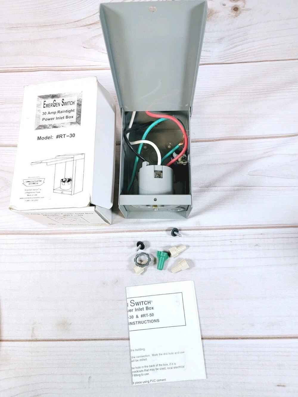 EmerGen Transfer Switch 30 Amp - Model # RT30 - NEW IN BOX - RAINTIGHT POWER BOX